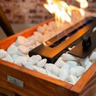 Lareira Ecológica Portátil Com Pedras Brancas | Fuji